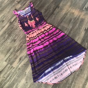 A Multi-colored sleeveless dress